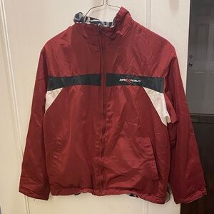 ZeroXposur Burgundy Jacket with Black and White Details